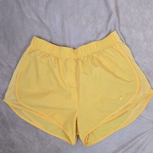 Nike Women's Bright Yellow Athletic Shorts